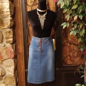 Denim Pencil Skirt by Committed